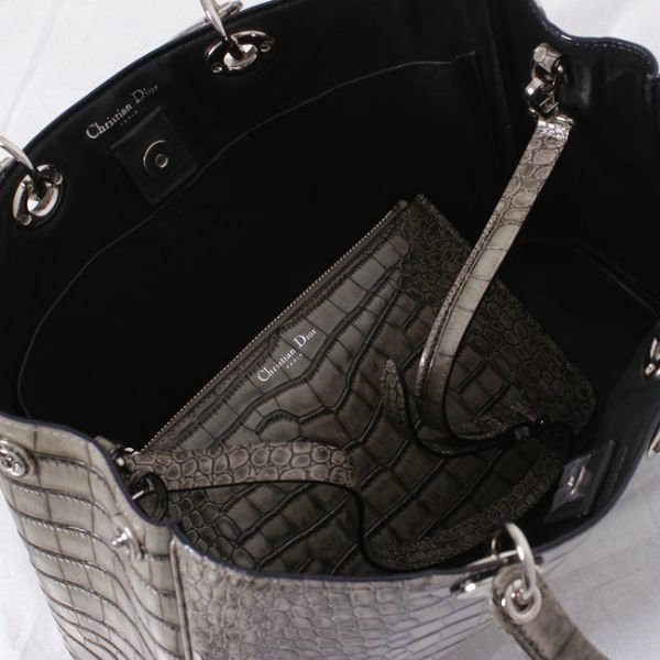Christian Dior diorissimo original calfskin leather bag 44373 grey